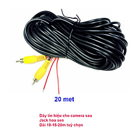 Mua Dây tín hiệu cho camera lùi  chân cắm AV  có dây câu nguồn từ camera lùi lên cho màn hình