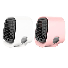 2x Portable Air Cooler Fan Desktop Cooling Air Conditioner Humidifier
