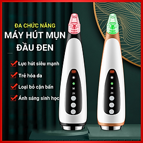 Máy Hút Mụn Mini Cầm Tay Siêu Mạnh, Có Chức Năng Làm Nóng, Hút Mụn Đầu Đen, Mụn Cám, Làm Sạch Bã Nhờn