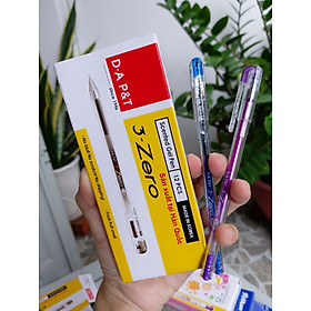 Hộp 12 Cây Viết Gel Ngòi 0.38mm 3-Zero D.A P&T Hàn Quốc Mực Xanh, Tím