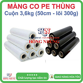 Mua  SALE  Màng PE  màng co  màng chít 3 6kg khổ rộng 50cm  lõi 300g - Chất liệu nilon dai  bóng đẹp  chắc chắn  cho bạn an tâm đóng hàng
