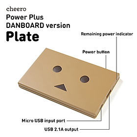 Pin Sạc Dự Phòng Cheero Danboard Plate 4,200mAh CHE-055 Hàng Chính Hãng