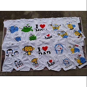 5 bộ thun cho bé chất cotton mát mẻ dễ chịu, bé trai và gái đều mặc được