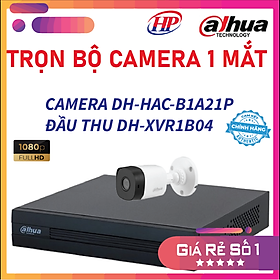 Mua Trọn bộ 1 camera DH-HAC-B1A21P Đầu thu 4 cổng XVR1B04 đầy đủ phụ kiện  Hàng chính hãng