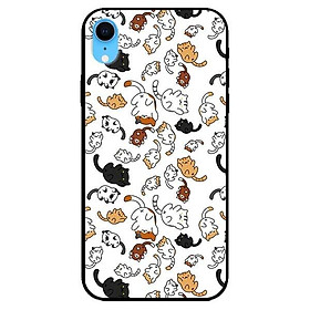 Ốp lưng dành cho Iphone X / Xs - Iphone Xs Max - Iphone Xr mẫu Họa Tiết Mèo Nền Trắng