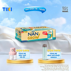 Thùng sữa bột pha sẵn Thực phẩm bổ sung Nestlé NANGROW 9(4x110ml) sữa mát công thức từ Thụy Sĩ với 100% Canxi giúp bé cao lớn vượt trội dành cho bé từ 1 tuổi