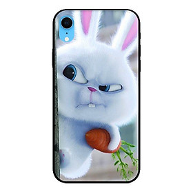 Ốp in cho iPhone XR Thỏ Trắng Nhăn Mặt - Hàng chính hãng