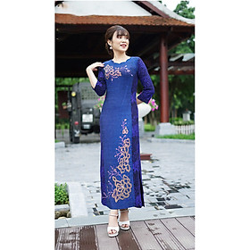 Váy Trung Niên - Đầm Quý Bà thiết kế chất thun kim sa ánh nhũ - thu đông dày dặn cao cấp/Váy cho mẹ - người già (Mã 500)