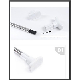 Thanh Treo Rèm Cửa / Tắm INOX đa năng cao cấp đầu vuông - Không Cần Khoan Tường ( Nhiều Kích Thước )