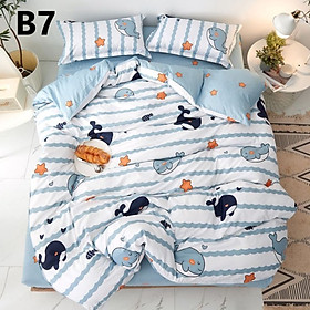 Chăn Ga Gối Đệm Trọn Bộ Drap Giường Cotton Hàn Quốc Đẹp Lung Linh