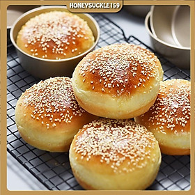 Mua Khuôn Làm Bánh Hamburger Mini Thép Chống Dính Size 11.5*9.3*4.2cm