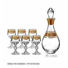 Mua Bộ Bình Rượu Và 6 Ly Pha Lê Mạ Vàng 750ml/Ly 50ml
