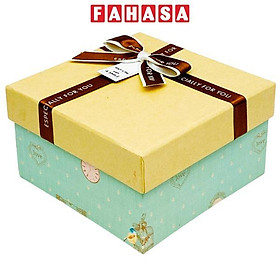 Hộp Quà Cao Cấp Có Nơ - Nắp Rời - Size 14 x 14 x 8 cm - Linh Lan V1408ORI-V1 - Mẫu 12