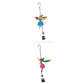 2x Wind Bell Decoration Hanging Ornaments Wind Chime for Wall Garden Door