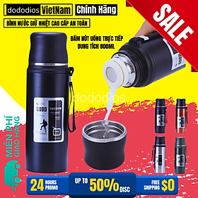 Bình Giữ Nhiệt Bucket Tumbler LHC4269 540ml - Bucket Tumbler with Straw LHC4268 540ml - Bình giữ nhiệt dododios 800ml LHC6180 Vacuum Bottle - Hàng chính hãng, có bấm nút uống trực tiếp, dây treo xách