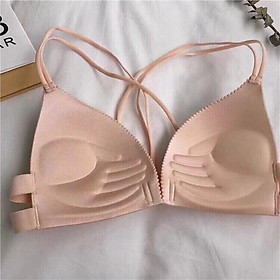 Bra Su Đúc Đệm Bàn Tay không gọng cài trước siêu nâng ngực QUINN BRA AB810 - Áo Lót Đan Dây Sexy Lưng quyến rũ -  Da