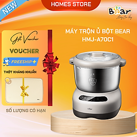 Máy Trộn Bột Ủ Bột Lên Men Tự Động BEAR HMJ-A70C1 Chống Dính Dung Tích 7 Lít Công Suất 250 W - Hàng Chính Hãng