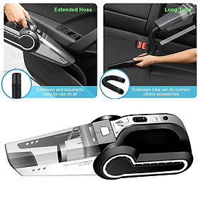 Car Vacuum Cleaner with High Power, Portable & Handheld Vacuum Cleaner Corded with Mutiple Accessories for All-Round Cleaning