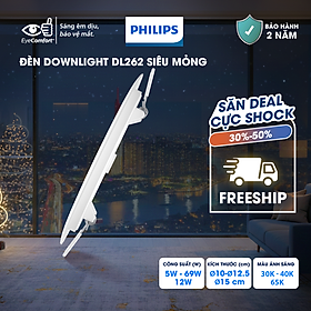 Bộ đèn Philips LED âm trần DL262 công suất (6W, 9W, 12W)