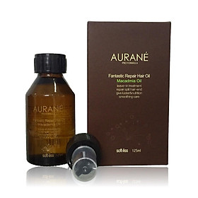[+Tặng mũ trùm] Tinh dầu dưỡng tóc tinh chất Macadamia AURANE Softliss Fantastic Repair hair oil 125ml - Chai tròn