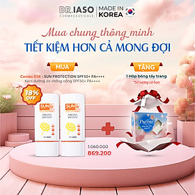 Combo 2 Kem dưỡng da chống nắng Dr IASO Sun Protection Spf50+ Pa++++ 60ml