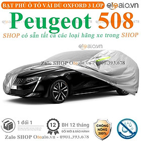 Bạt che phủ xe ô tô Peugeot 508 3 lớp cao cấp