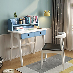 Mua Bộ Bàn học 2 ngăn kéo kèm ghế đa năng hiện đại bền đẹp - Bàn học sinh kèm ghế tiện lợi Gỗ MDF phủ melamin cao cấp BAH043 Giao màu ngẫu nhiên