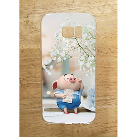 Ốp Lưng Dùng Cho Samsung S7 Edge (Dẻo) - Heo Đọc Sach