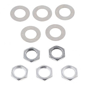 7X Pack of 5 Electric Guitar Output Input Jack Nuts Washers Gaskets  8mm