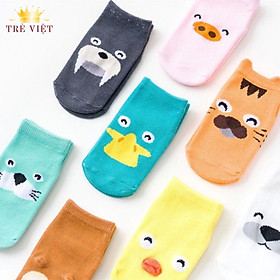 Tất len hình thú Kidsock ngộ nghĩnh, tất len chống trượt cho bé trai/gái size từ 1-3 tuổi, giữ ấm đôi chân của bé