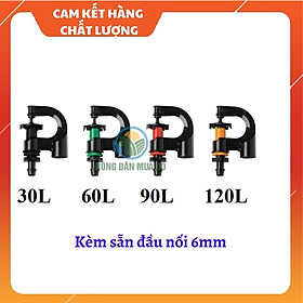 Mua 20 Béc Tưới Cây Phun Mưa G5 Cải Tiến Tặng Nối 6mm Tưới Cây Tự Động