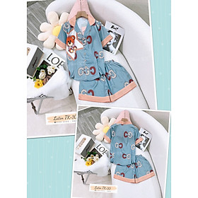[HCM] (40-56kg, P5) Đồ bộ pijama nữ đùi TNQN chất liệu LATIN in 3D hoạt hình. labubu - maruko - thỏ - mèo kitty - gấu pooh/lotso - tim - cún/chó - chuột mickey - mèo máy doraemon. LATIN2TNQN