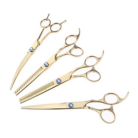 4pcs Stainless Steel Thin Hair Scissors Cutting Shears Barber Tools