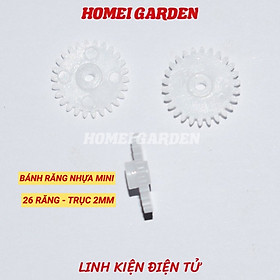 3 cái bánh răng nhựa mini 26 răng trục 2mm - HM0092