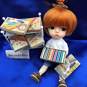 Hộp màu vẽ mini dùng cho búp bê trang trí nhà búp bê BJD tí hon tỉ lệ 1/8, 1/12. Dollhouse, Miniature