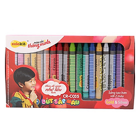 Hộp Bút Sáp 18 Màu Thiên Long Jumbo CR-C035