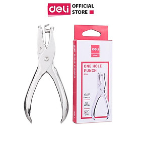 Kìm bấm đục lỗ giấy deli - dụng cụ bấm lỗ trên giấy làm sổ còng cầm tay tiện lợi - e0114