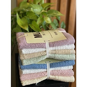 Mua Combo 4 khăn mặt xuất dư Nhật Bản 35x78cm 100% cotton khăn mềm mịn  sơi siêu thấm nước  không phai màu  xù lông