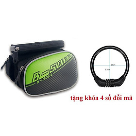 Mua (Tặng khóa 4 số đổi mã )Túi 4 Ngăn Treo Sườn Xe Đạp Kèm Túi Chống Nước Cho Điện Thoại
