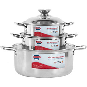 Mua Bộ nồi inox 1 đáy Sunhouse SH224 - Hàng chính hãng