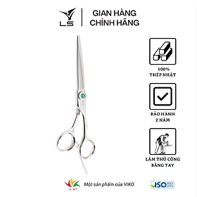 Kéo cắt tóc LS lưỡi thẳng quai offset vênh đỡ ngón cố định FA73/6.0