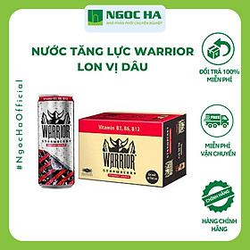 Nước tăng lực Warrior Vị Dâu Lon 325ml_Bổ sung vitamin Tăng cường sức khỏe