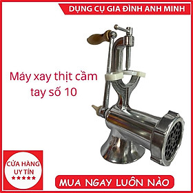 Máy xay thịt bằng tay kẹp bàn inox 