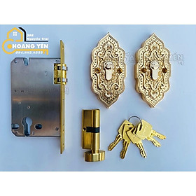 Mua Khoá chìm thân bi bằng đồng mạ vàng 24k  Khóa thân bi cửa mở hai chiều lắp cùng tay nắm cửa cổng ELP620