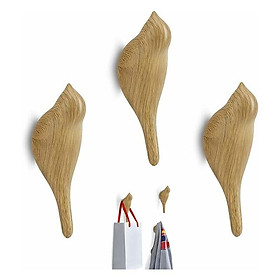 Móc gỗ móc treo tường treo tường chim đa chức năng móc treo tường trong mô -típ nhựa lơ lửng áo khoác chim với 3 chiếc túi nhựa bằng gỗ 3 chiếc