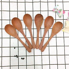 Mua Bộ 6 Thìa  Muỗng gỗ Nhãn (15 5cmx4cm) - Đồ Gỗ Nhà Bếp Chất Lượng Cao (N2)