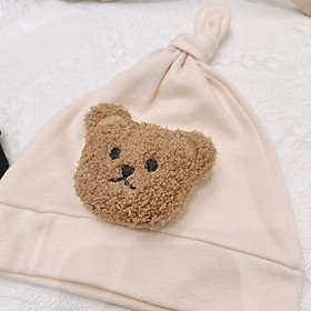 Mũ cotton gấu bông dễ thương cho bé sơ sinh MD63 Mimo Baby