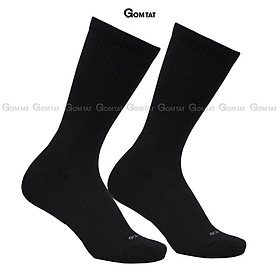 Combo 5 đôi tất nam nữ cổ cao GOMTAT, có đệm xù mềm mại êm chân, chất liệu cotton khử mùi - NGAN-STA-5009-CAO-CB5