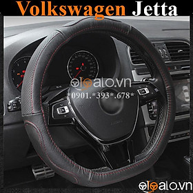 Bọc vô lăng D cut xe ô tô Volkswagen Jetta volang Dcut da cao cấp - OTOALO - Da và cacbon