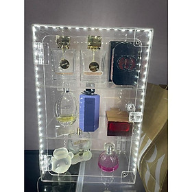 (Sale) Tủ Mỹ Phẩm 3 tầng Gắn đèn Led - Tủ mica đựng nước hoa - mỹ phẩm giá rẻ